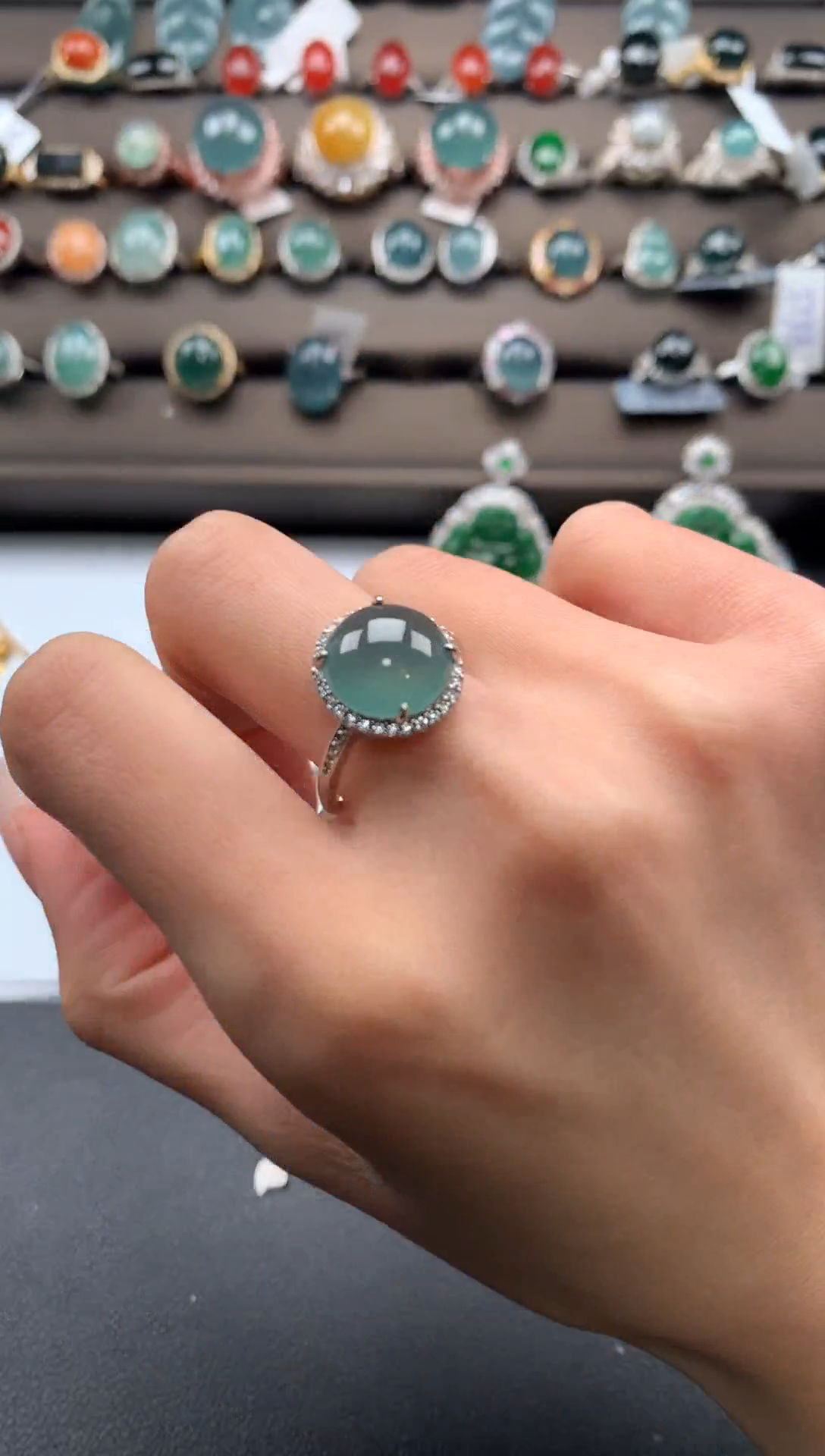 【闪购商品】翡翠戒指银S925镶嵌1111