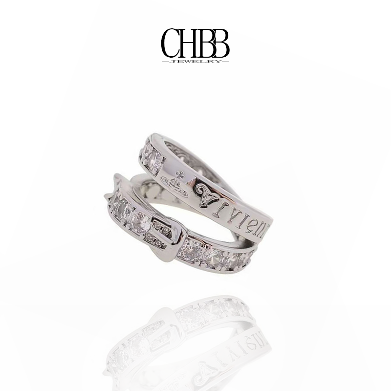 橙画 合金戒指 镶嵌 双层皮带