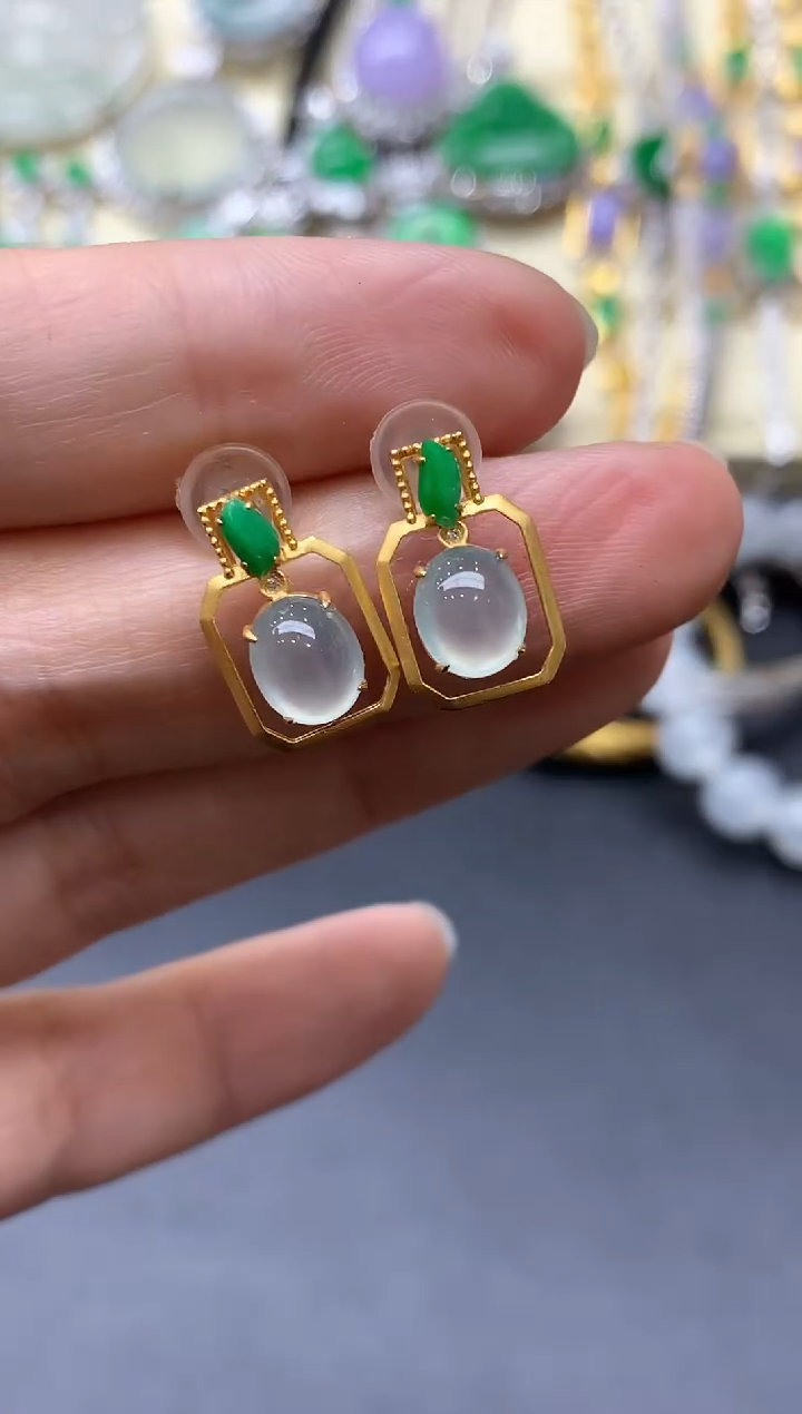 颈饰18K金镶嵌翡翠509-中国好珍宝