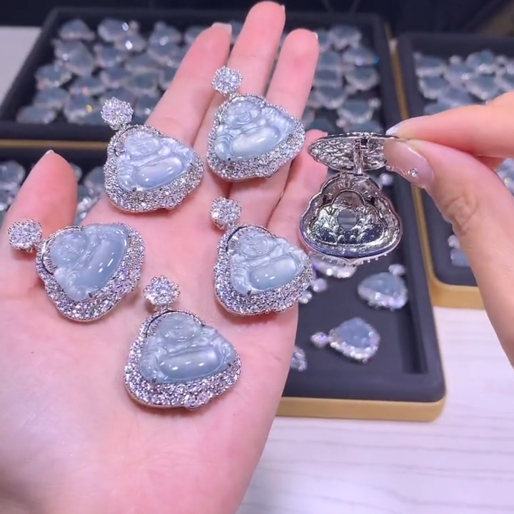 【逍遥严选】天然A货翡翠佛公吊坠*222/324698/多样性发/1件