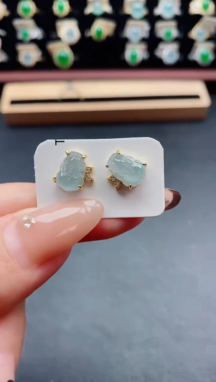 银S925镶嵌戒指翡翠1