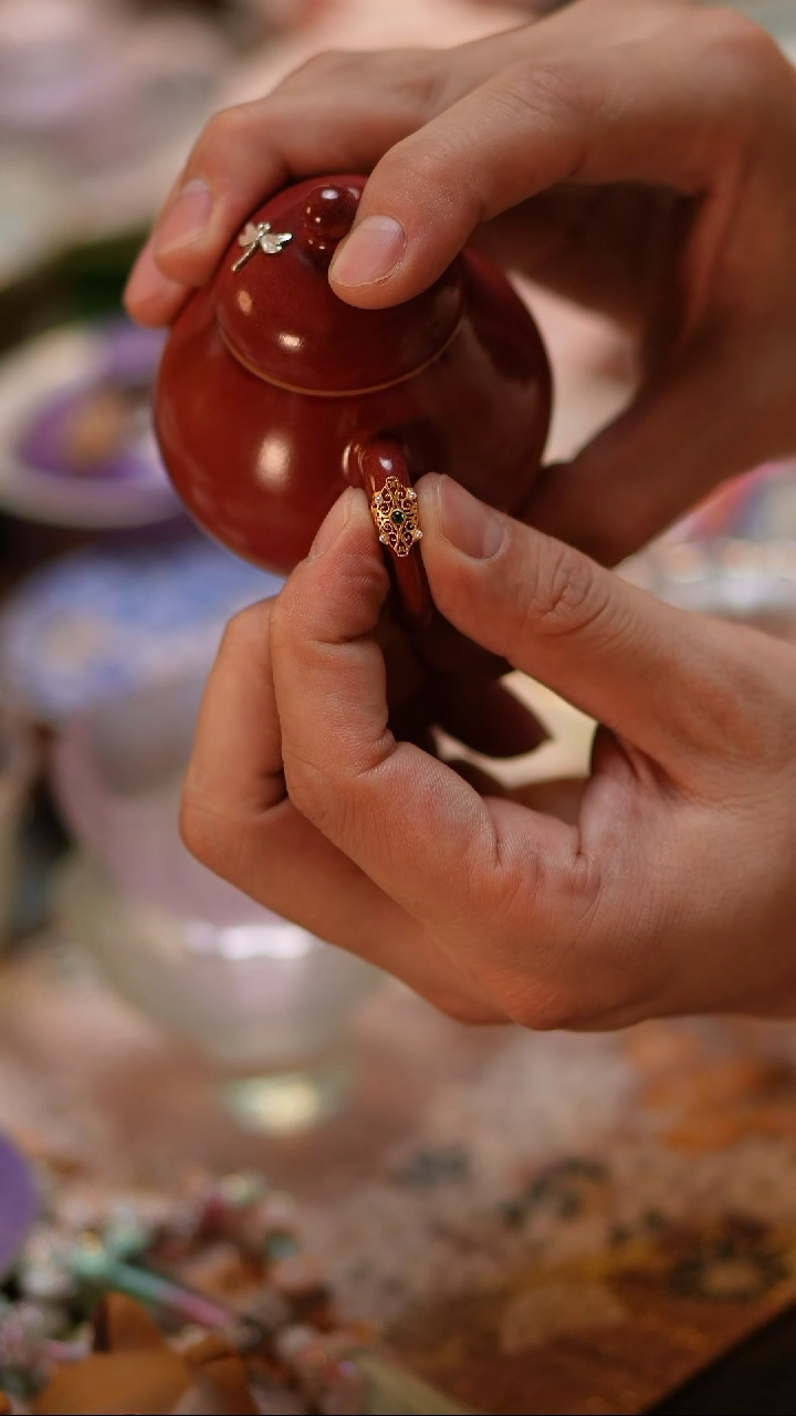 【闪购商品】摆件小绿色壶把手小绿色壶把手