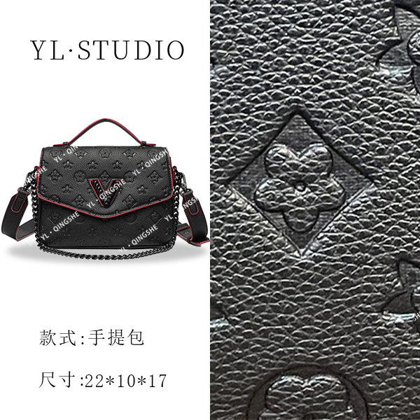 【依琳定制】女士潮流时尚经典气质手拎单肩包RC-25569-黑色