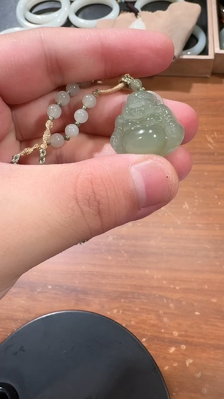 【闪购商品】和田玉吊坠未镶嵌1389和田玉笑佛