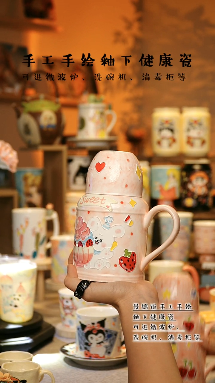 【闪购商品】杯陶瓷景德镇高温釉下彩&A667
