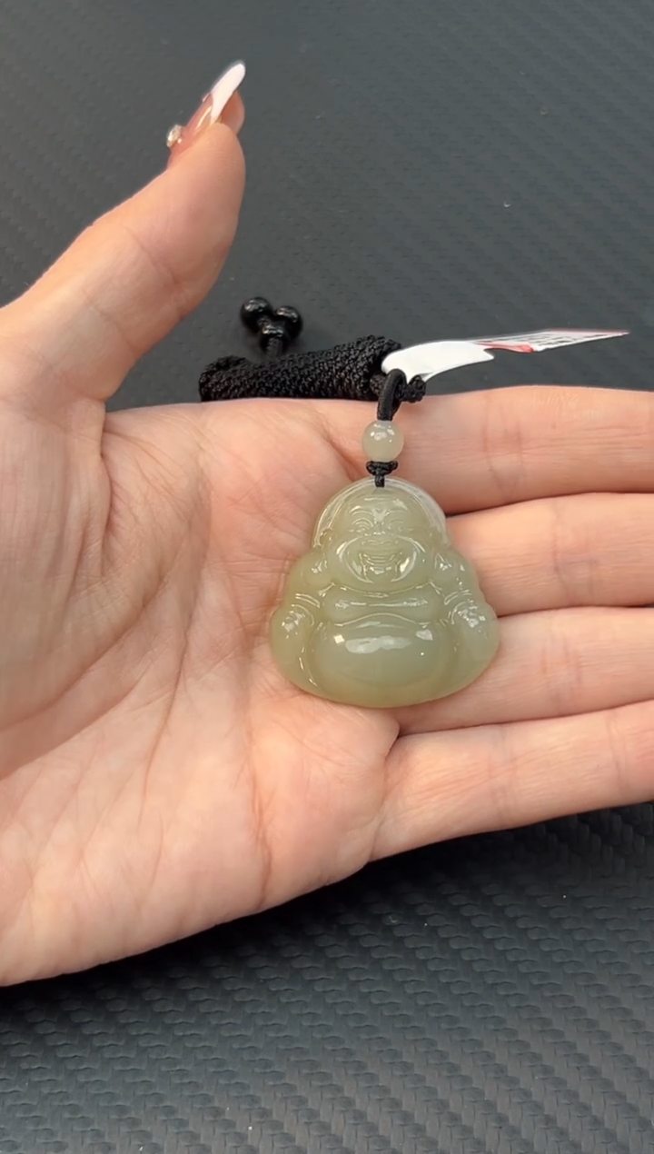 【闪购商品】和田玉吊坠(赠链)未镶嵌且末微色差近矿吊坠