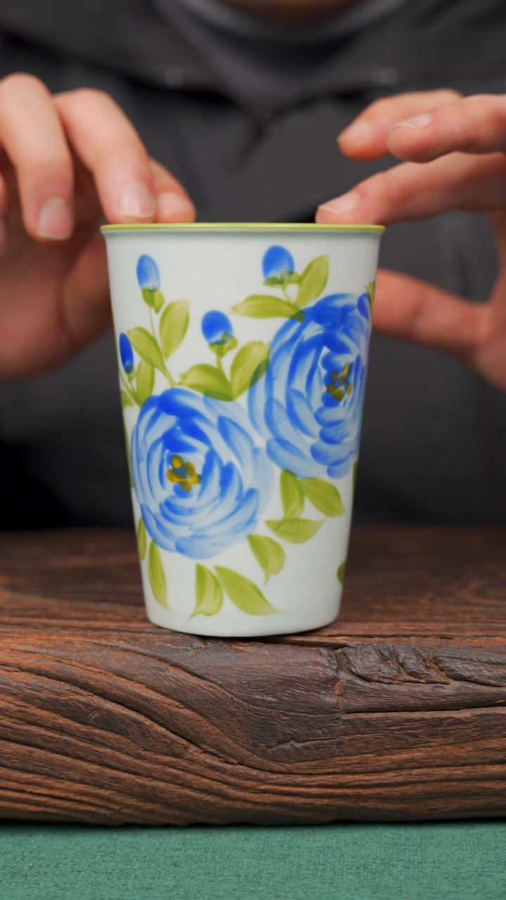 【闪购商品】瓷片106寻一缕瓷香杯釉下手工手绘瓷器