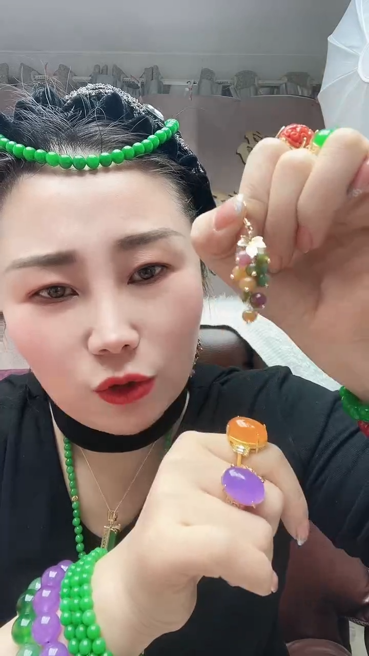 【闪购商品】碧玺猫眼耳饰14K金镶嵌56号