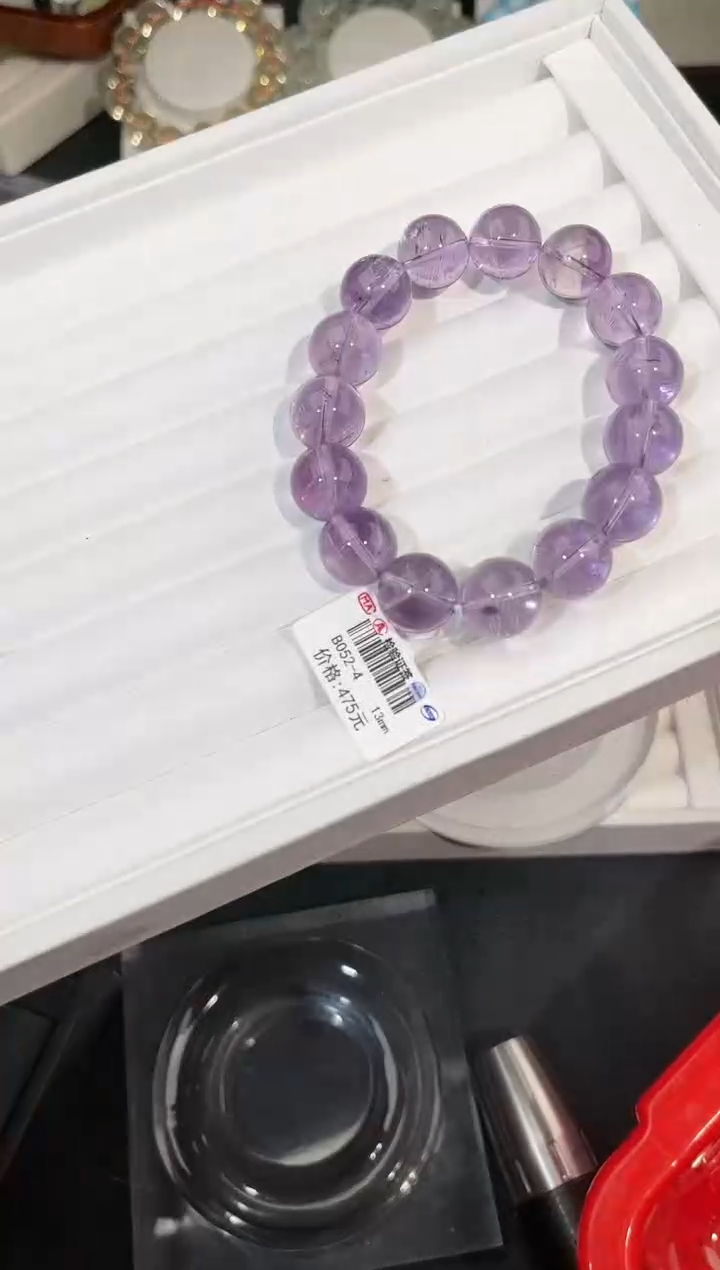 【闪购商品】水晶手链未镶嵌多样性发一紫水13mm