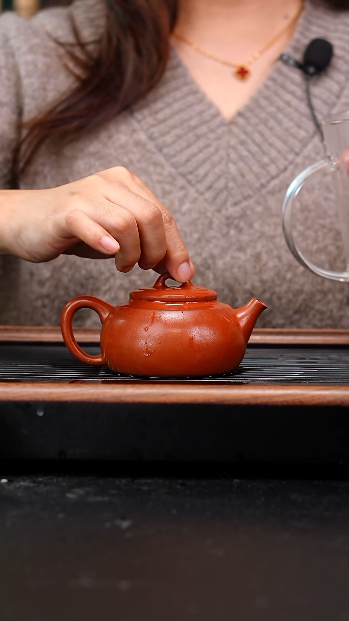 茶壶紫砂赵庄朱泥壁泉190cc