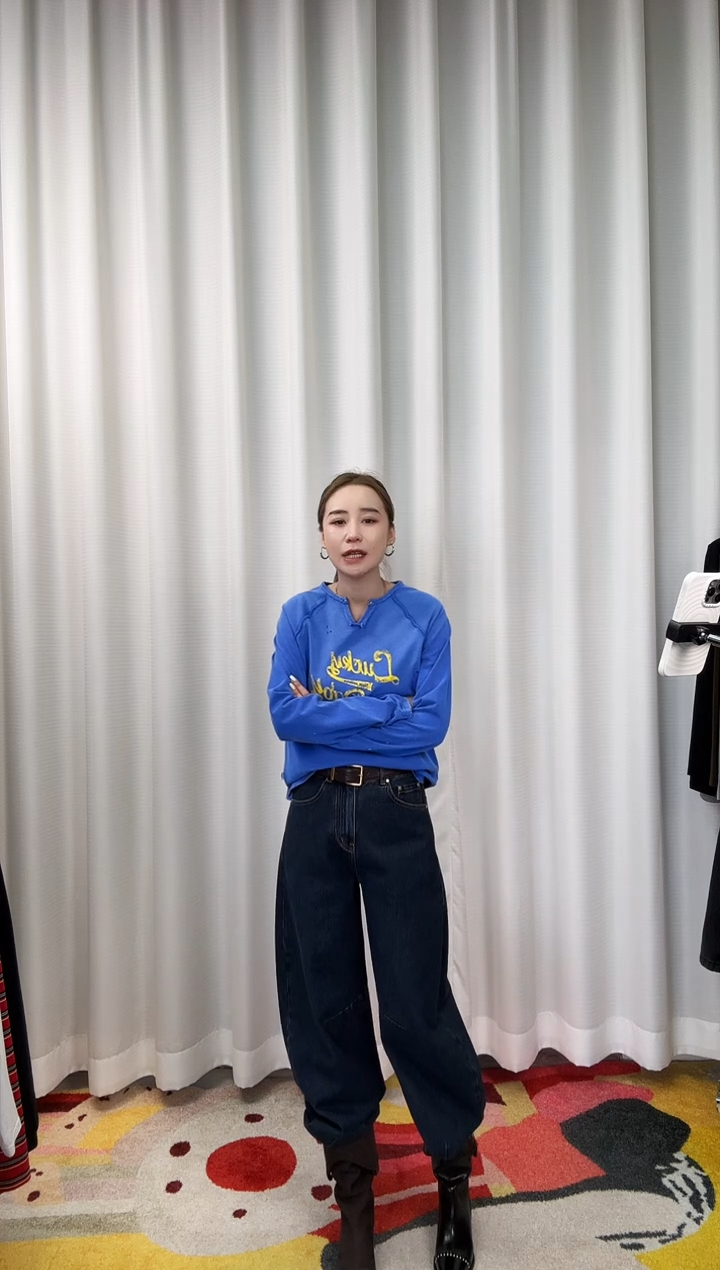 A***蓝裤子 牛仔裤 34