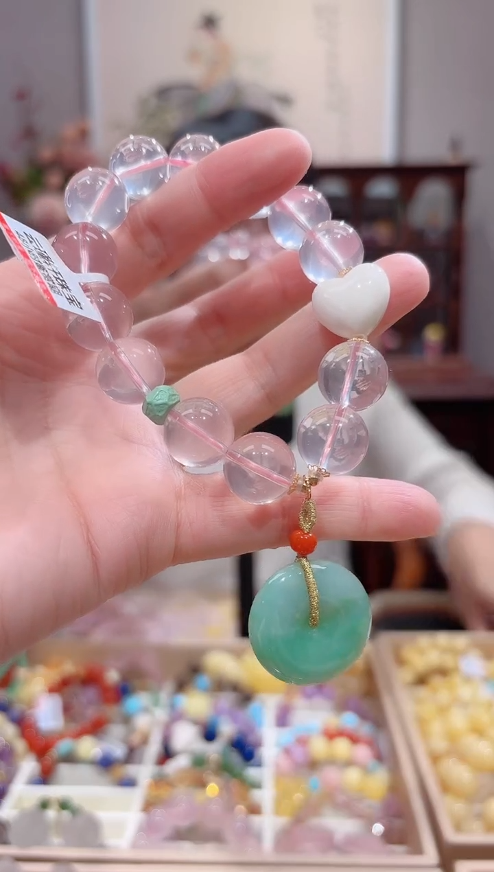 【闪购商品】水晶手串18K金镶嵌设计款珠串13