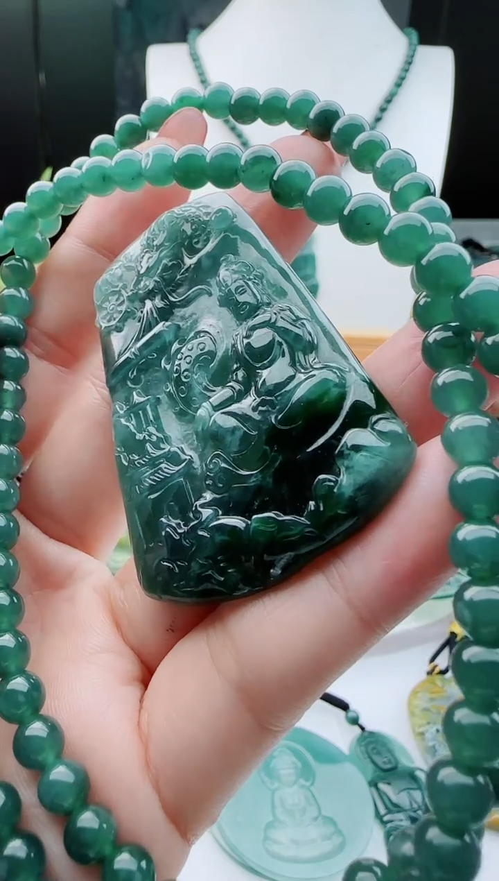 【闪购商品】翡翠颈饰未镶嵌多样性随机一件发货