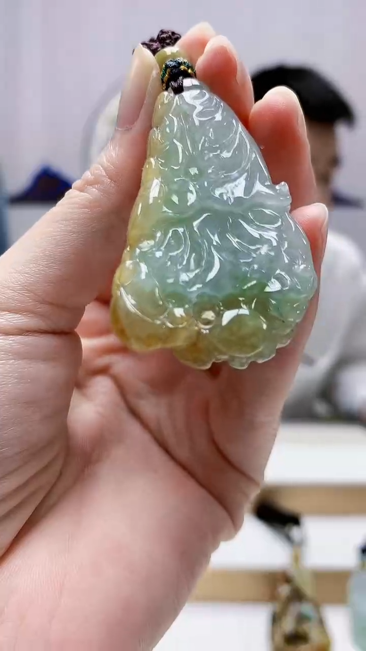 未镶嵌定制翡翠5028zm-毛货挂件白菜74