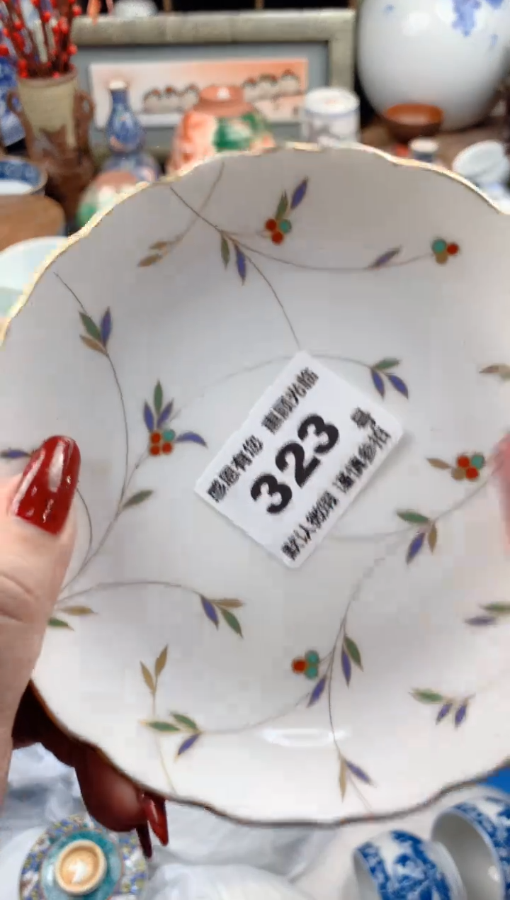 【闪购商品】瓷片323号九姑娘工艺品瓷器有脱金