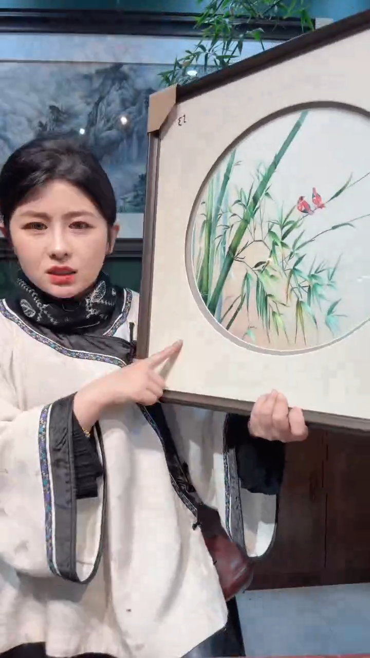 横款非遗苏绣手工刺绣装饰画