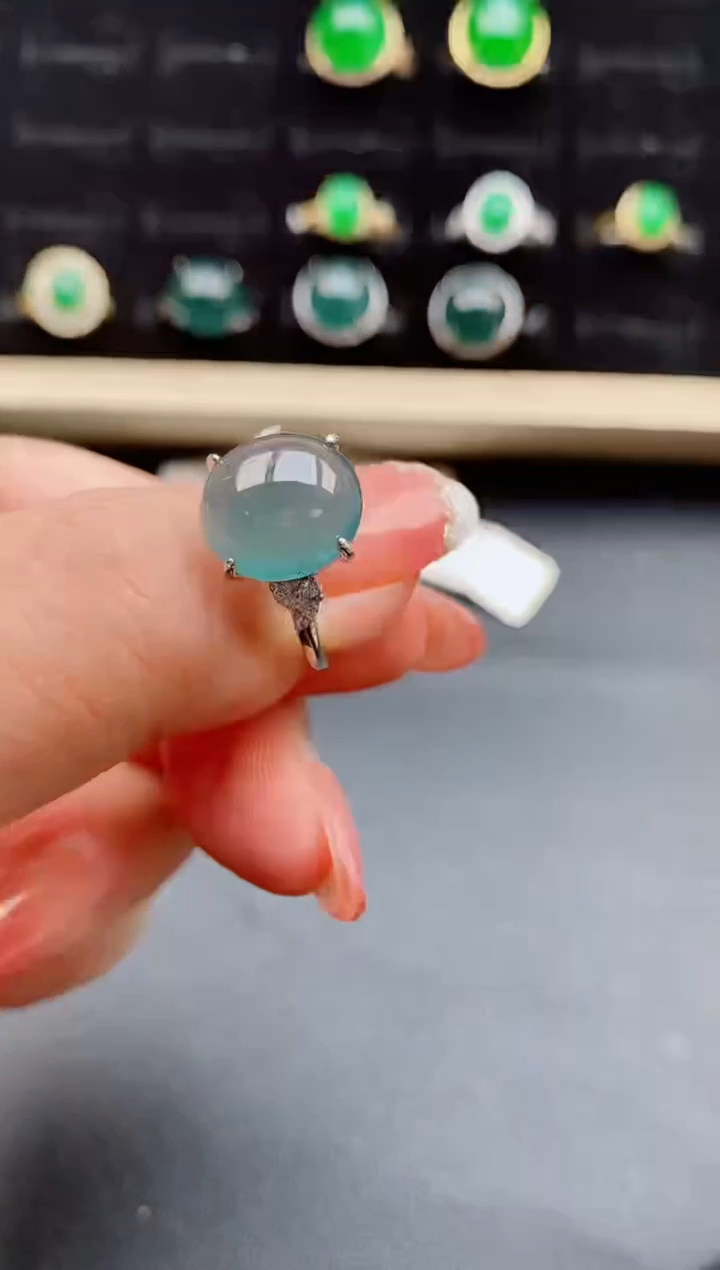 【闪购商品】翡翠戒指银S925镶嵌5080580