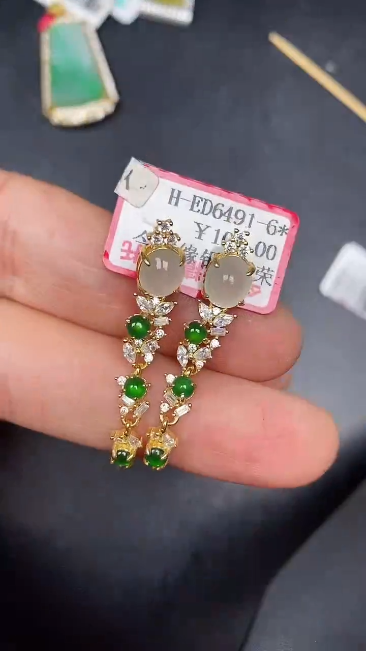 银S925镶嵌戒指翡翠1580