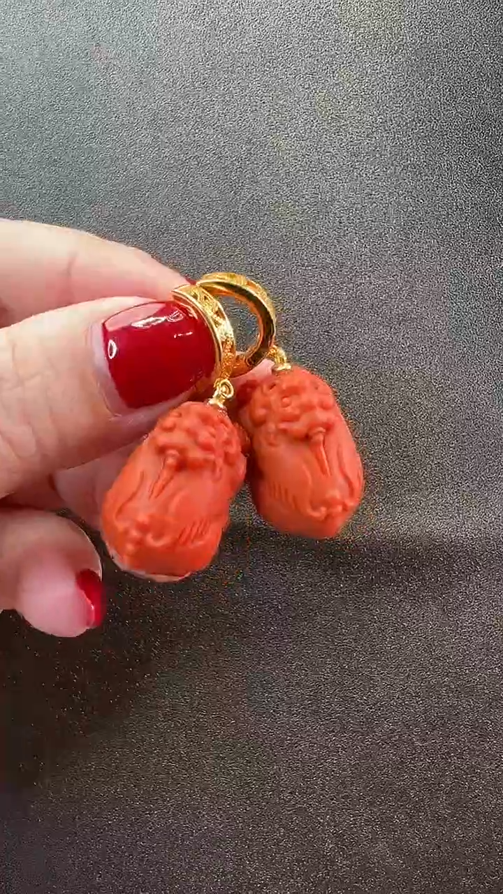 【闪购商品】南红玛瑙耳饰未镶嵌耳环