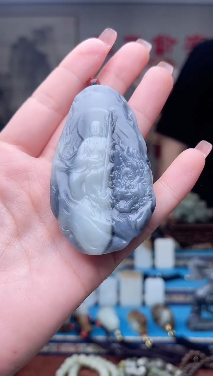 和田玉未镶嵌挂件1