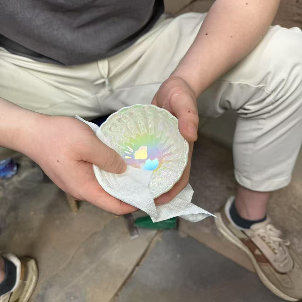 纯手工茶杯 七彩白贝 主人杯