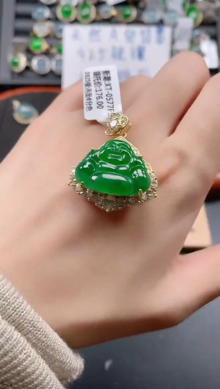 银S925镶嵌戒指翡翠11