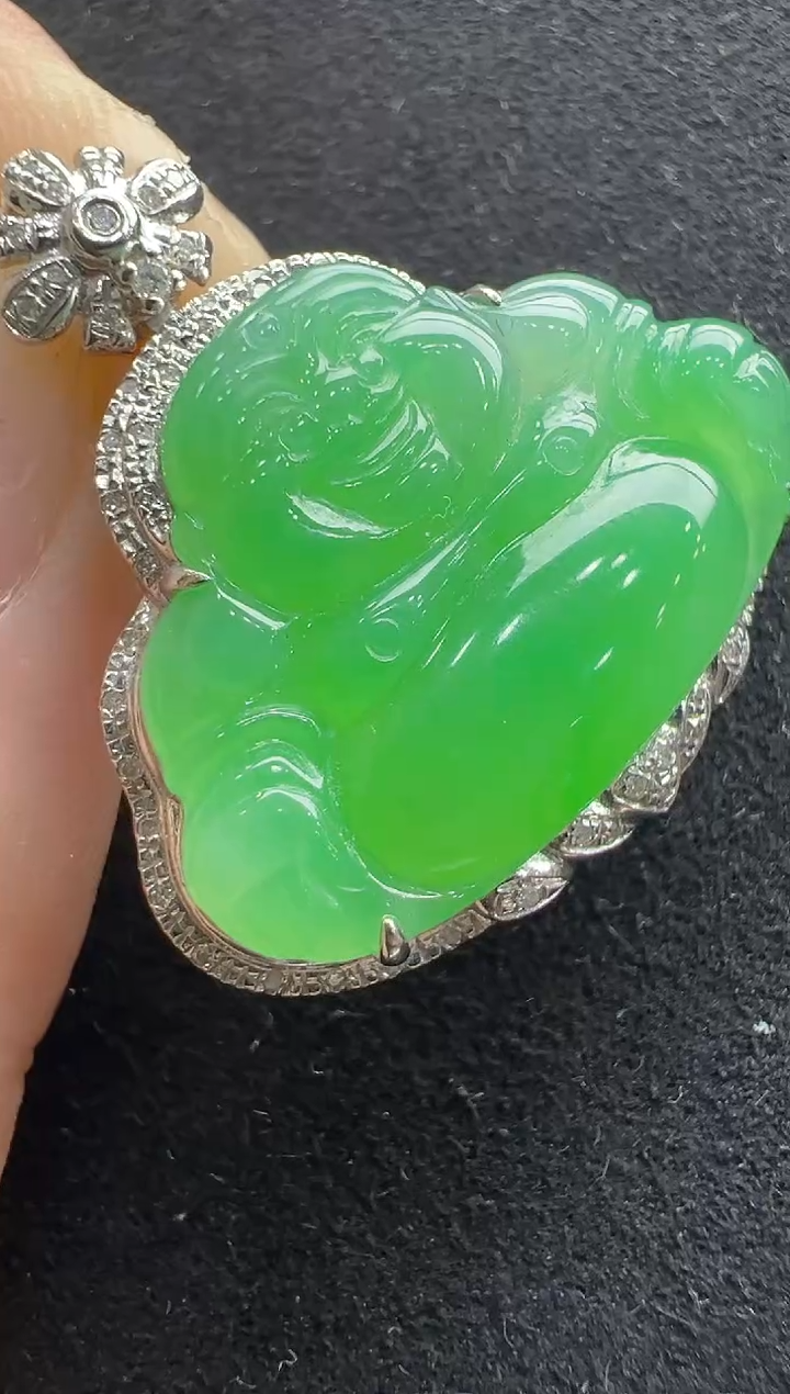 【闪购商品】翡翠吊坠(不含链)18K金镶嵌多样性发货拍一发一