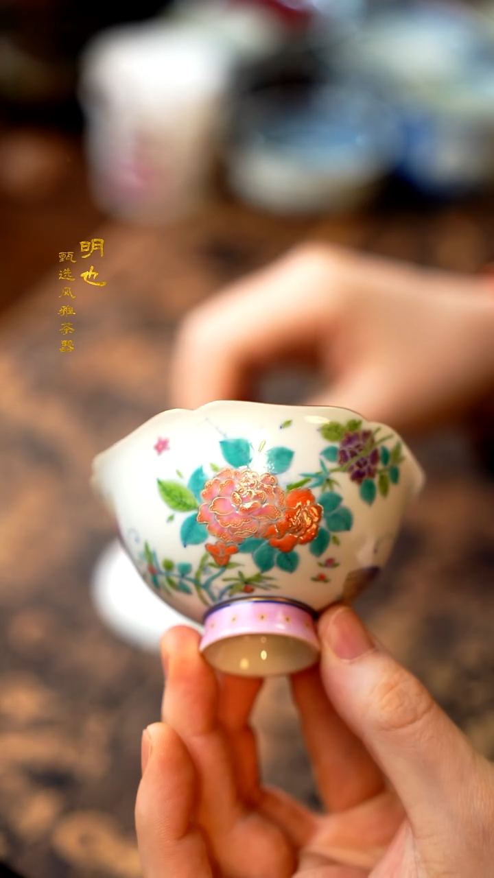 【闪购商品】1明也茶器/ 蝴蝶盖碗一个