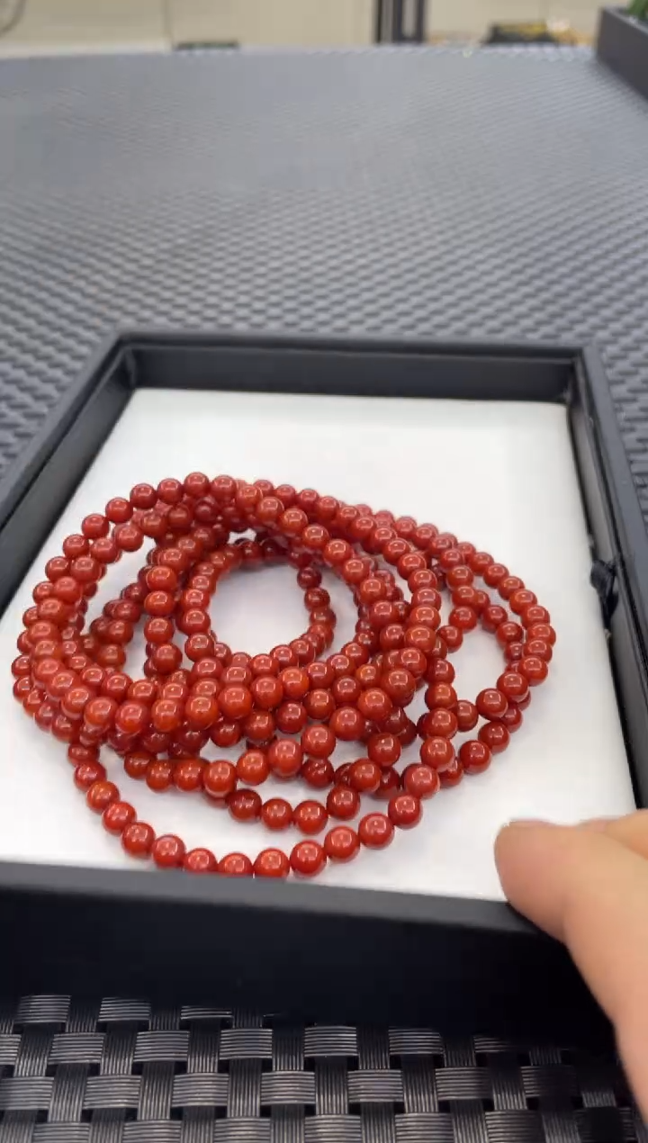 未镶嵌多圈手串南红玛瑙（多样性发一件）PP86