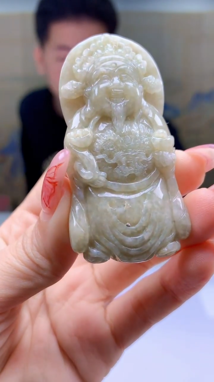 【闪购商品】定制翡翠未镶嵌4917ty-毛货挂件60