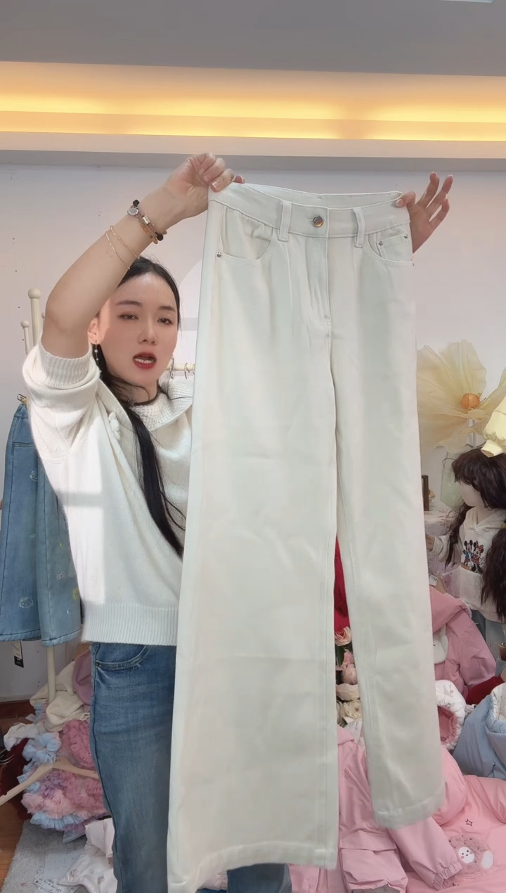 四面弹牛仔裤---m