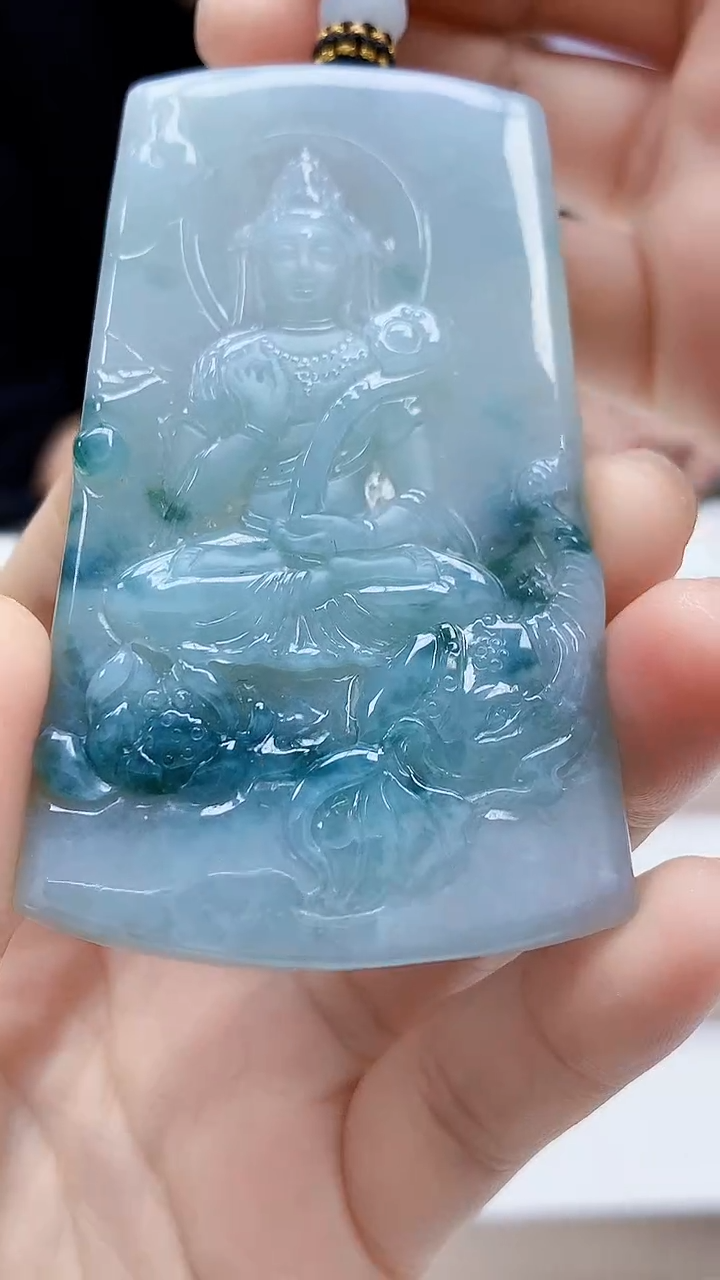 未镶嵌定制翡翠仙*?4831lr-毛货挂件15