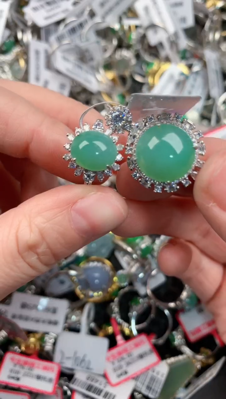 银S925镶嵌戒指翡翠11-11    9