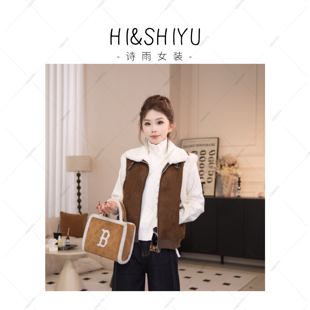 诗雨设计【北岛日记】25年新款加绒加厚气质高级感显瘦时尚马夹