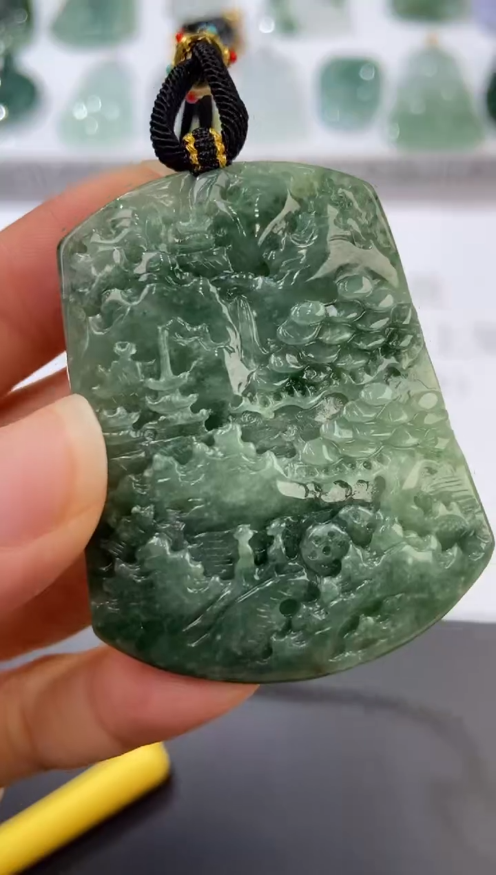 未镶嵌挂件翡翠379591  多人  多样性发货