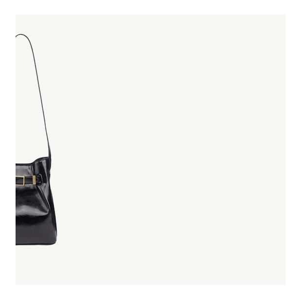 黑色复古水桶包单肩背包