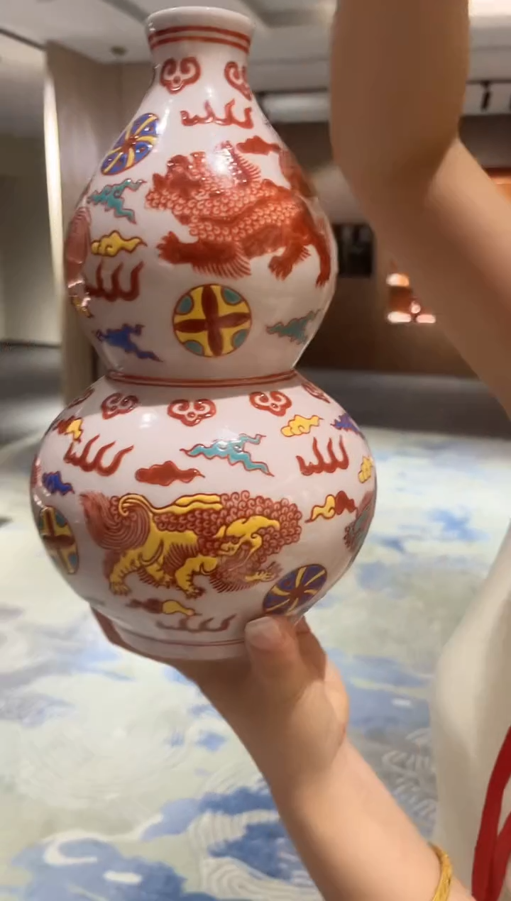 摆件景德镇陶瓷稀土葫芦
