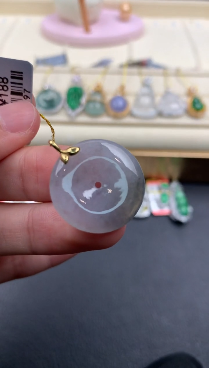 【闪购商品】翡翠颈饰18K金镶嵌A736    