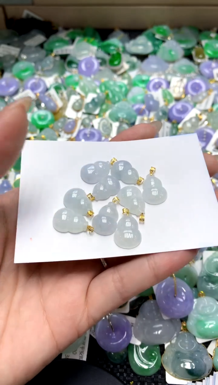 【闪购商品】翡翠颈饰18K金镶嵌11111111（多样性发其一）