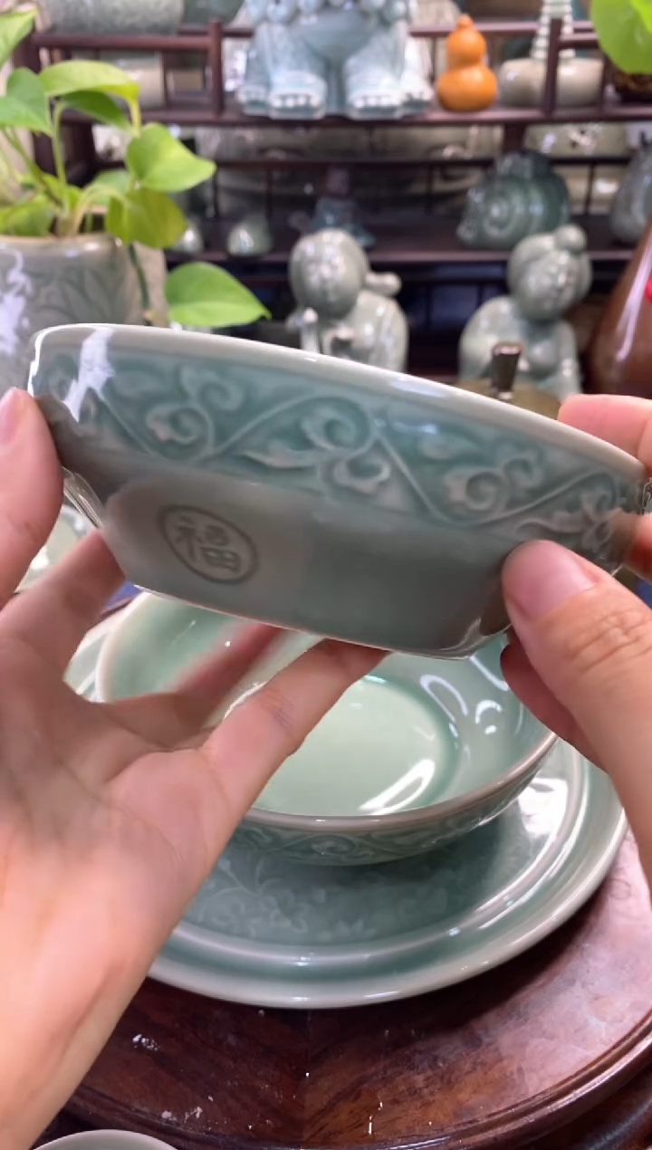 耀州窑 特价 福利【福字蒸蛋 碗】两个