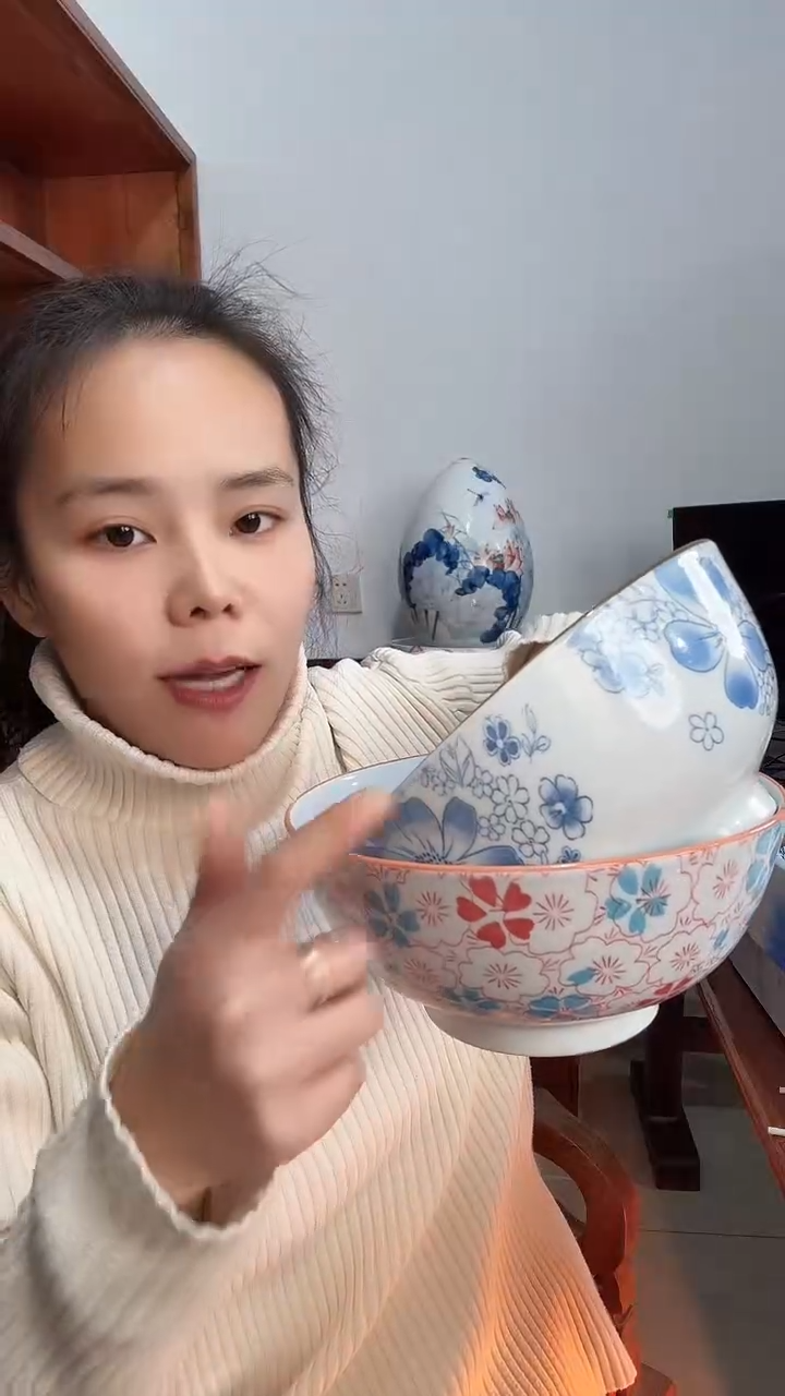 陶瓷汤碗两件套汤碗两件套