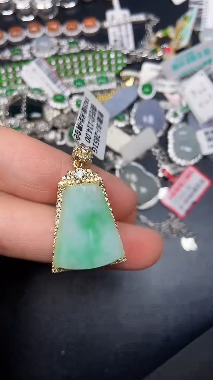 银S925镶嵌戒指翡翠3240