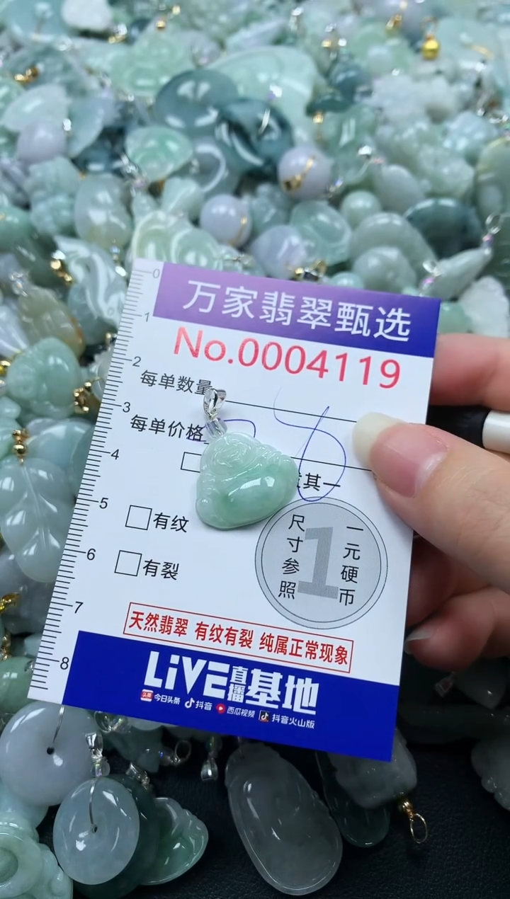 吊坠(不含链)未镶嵌翡翠4119