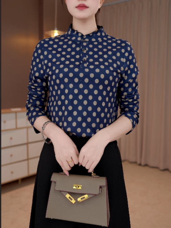 Y140新款秋冬圆领高端套头时髦长袖上衣女C1琳琳