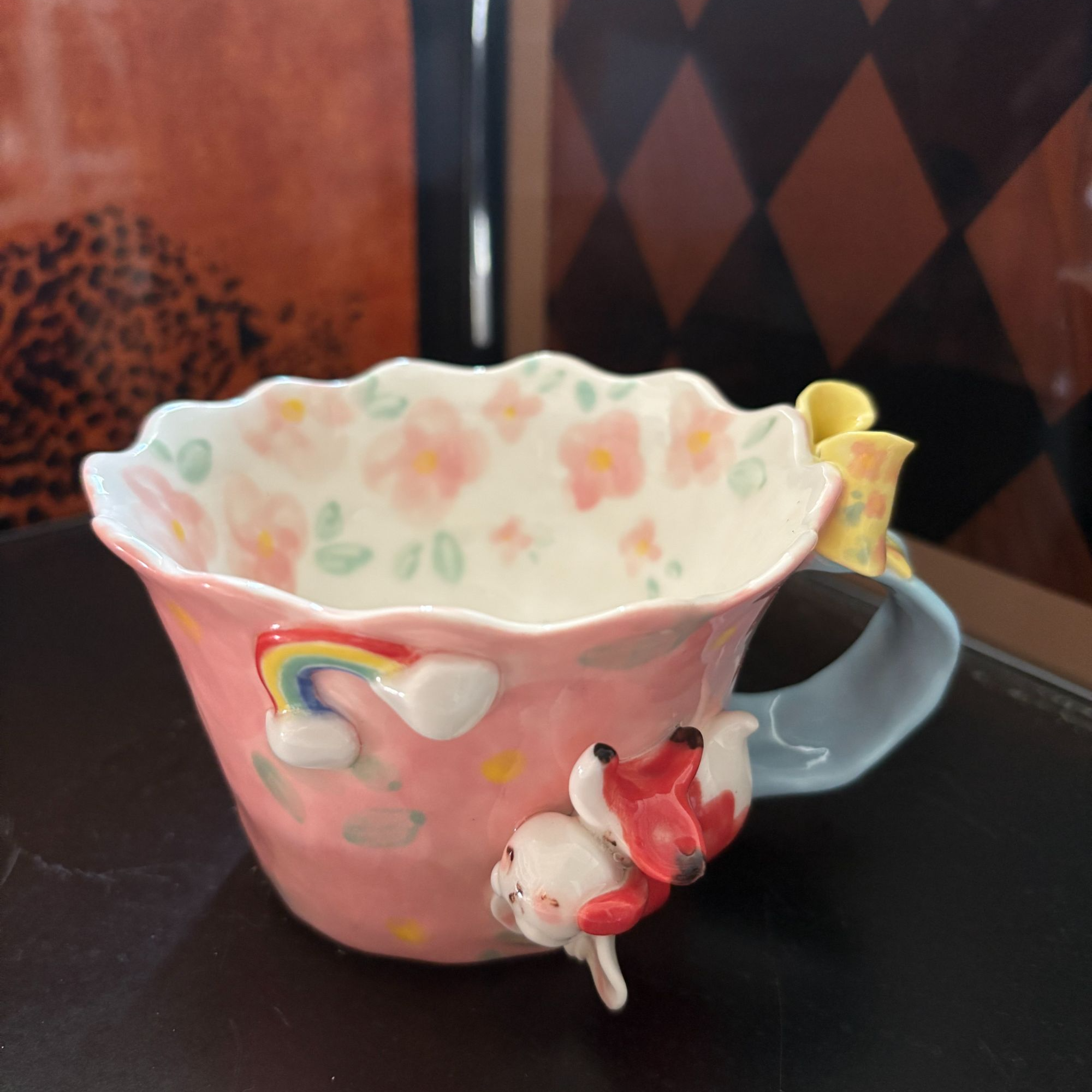 可爱风狐狸兔子碗