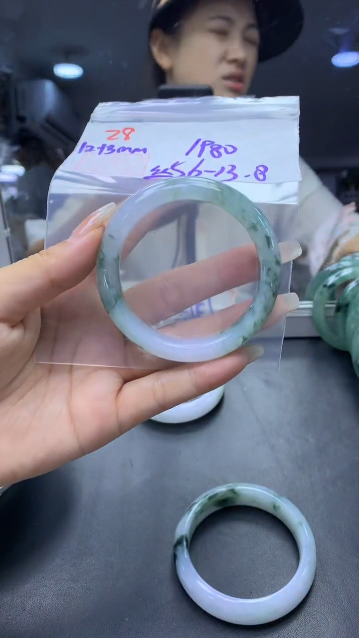 未镶嵌定制翡翠28手镯56冰丝+1980元+拍一发一