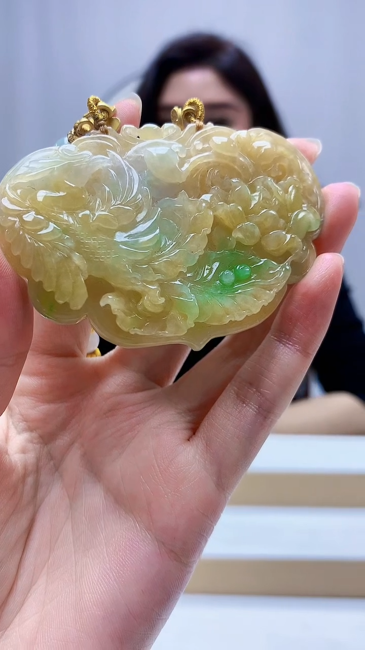 未镶嵌定制翡翠4829zm-毛货挂件95凤凰