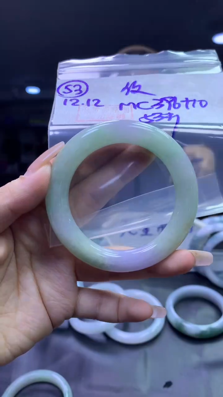 未镶嵌定制翡翠53手镯53纹+396元+拍一发一