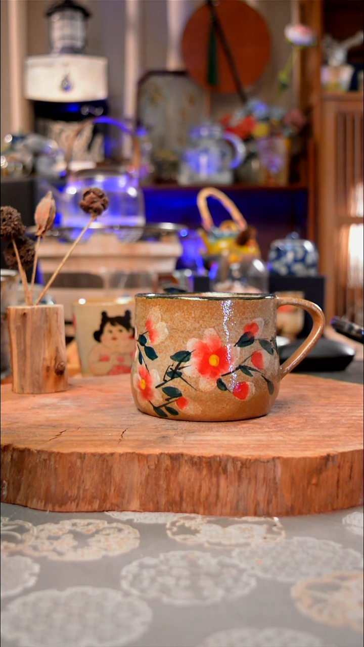 【闪购商品】杯子桃花手工手绘手工手绘