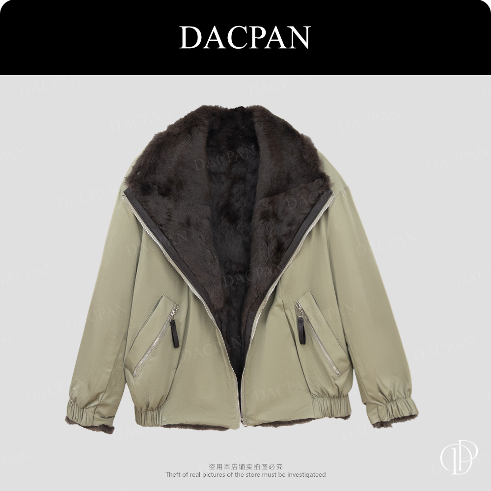 DACPAN-“中古威士忌”兔绒派克毛毛外套  2025/盼·YP431